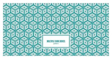 multiple cubic boxes pattern vector