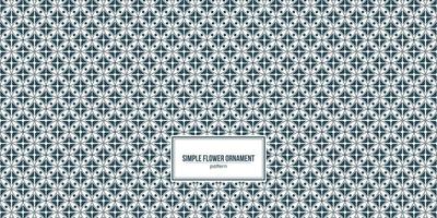 Simple flowers ornament pattern vector