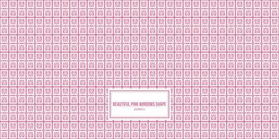 beautiful pink windows shape pattern vector