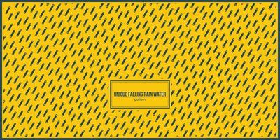 Unique falling rain water pattern with yellow background vector