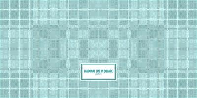 turquoise diagonal line in square pattern vector