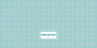 turquoise diagonal line in square pattern vector
