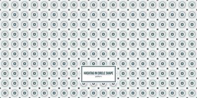 Hashtag shape in the circle pattern vector