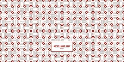 red line in the round shape pattern vector