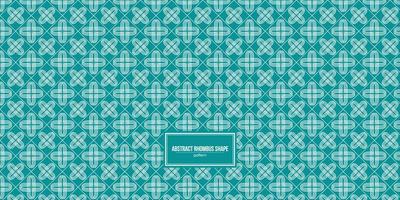 abstract rhombus shape pattern with turquoise pattern vector