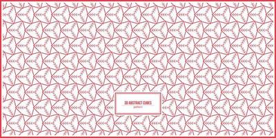 3D abstract red cubes pattern vector