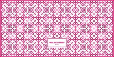 unique multiple pink rhombus pattern vector