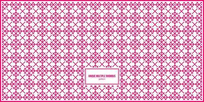 unique multiple pink rhombus pattern vector