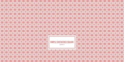 simple checkered square with red pastel background vector