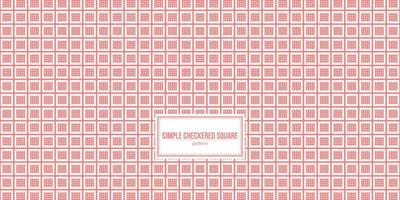 simple checkered square with red pastel background vector