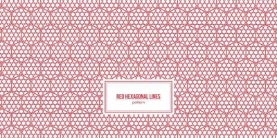 red hexagonal line in the hexagonal shape pattern vector