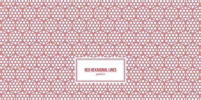 red hexagonal line in the hexagonal shape pattern vector