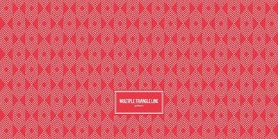 multiple triangle line pattern with red background vector