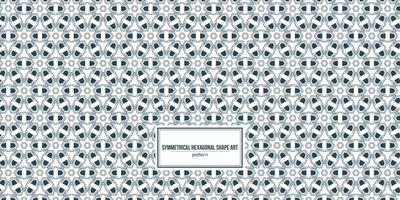 Symmetrical hexagonal shape art pattern vector