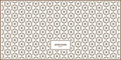 abstract hexagon and filled circle pattern vector