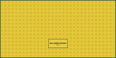 thin rhombus and square line pattern with yellow background vector