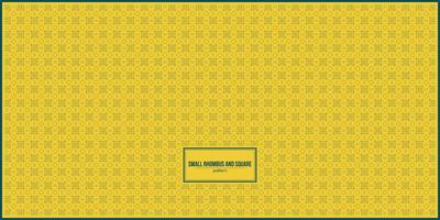 thin rhombus and square line pattern with yellow background vector