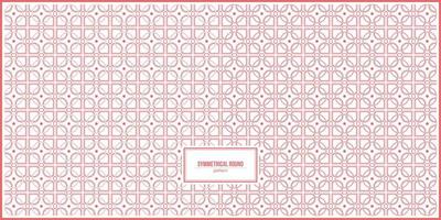 red pastel symmetrical round pattern vector