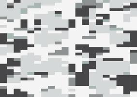 vector de camuflaje digi de invierno, patrón sin costuras. Camuflaje de píxeles de 8 bits moderno multiescala de nieve en tonos blancos y grises. diseño digital.