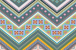 patrón étnico boho con geometría en colores brillantes. diseño para alfombras, papel tapiz, ropa, envoltura, batik, tela, estilo de bordado de ilustración vectorial en temas étnicos.