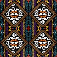 Vibrant ethnic boho pattern, Thai pattern, design for carpet, wallpaper, clothing, wrap, batik, fabric. Vector illustration embroidery pattern in ethnic theme.
