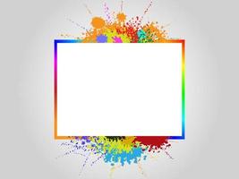 Vector frame on splash color