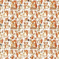 Cute animals cartoon seamless background vector