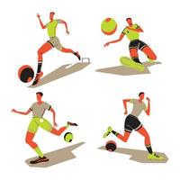 Ilustraciones de soccer player flat