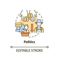 Politics concept icon. Lack of federal support. Challenges to achieving food security abstract idea thin line illustration. Isolated outline drawing. Editable stroke. vector