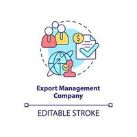 Export management company concept icon. Outsourcing firm. Types of business abstract idea thin line illustration. Isolated outline drawing. vector