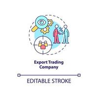 Export trading company concept icon. Outsourcing firm. Types of business abstract idea thin line illustration. Isolated outline drawing. vector