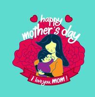 happy mother's day vector illustration
