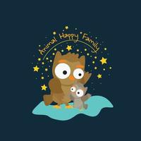 cute animal vector illustration for kids story book