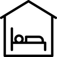 ilustración de vector de hotel en un fondo. símbolos de calidad premium. iconos vectoriales para concepto y diseño gráfico.