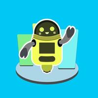 cute robot vector illustration