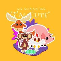 baby animal vector illustration for kids book story and t-shirt