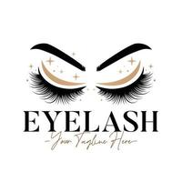 Eyelash feminine beauty logo template vector