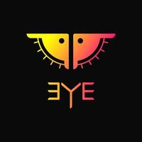 Eye Logo Concept. Gradient, Modern, Flat and Simple Logotype. Yellow and Red. Suitable for Logo, Icon, Symbol and Sign. Such as Media or Mascot Logo vector