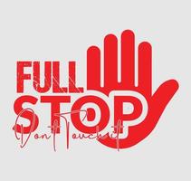 Full Stop Don't Touch it Tshirt Design vector