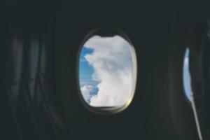 view of the sky from the plane. photo