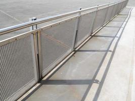 ramp with railing for pedestrians, baby carriages, disabled people