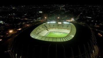 Fortaleza, Ceara, Brazil, OCT 2019 - Flying over the Placido Castelo Stadium photo