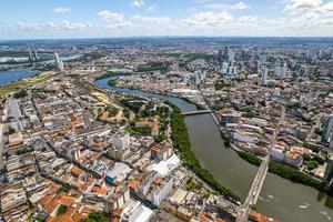 vista aérea de recife, capital de pernambuco, brasil. foto