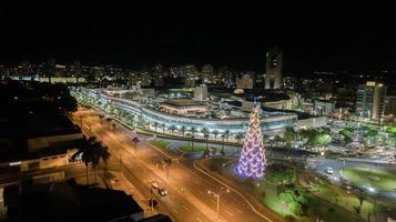 Sao Paulo, Brazil, SEP 2019 - Aerial view at night photo