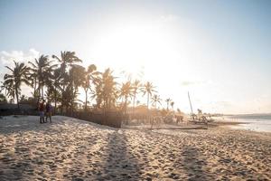 Cumbuco beach, famous place near Fortaleza, Ceara, Brazil. Cumbuco Beach full of kite surfers. Most popular places for kitesurfing in Brazil , the winds are good all over the year. photo