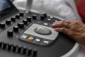 Ultrasound machine with hand photo