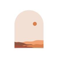 Abstract boho landscape vector