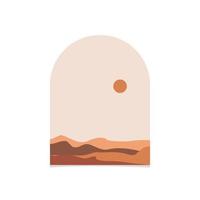 Abstract boho landscape vector