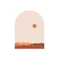 Abstract boho landscape vector