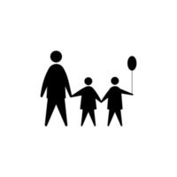 family silhouette avatar vector